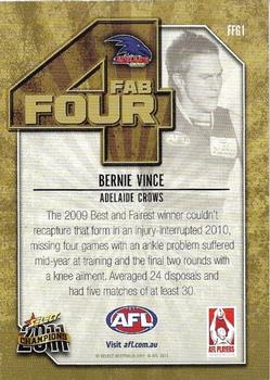 2011 Select AFL Champions - Fab Four Gold #FFG1 Bernie Vince Back